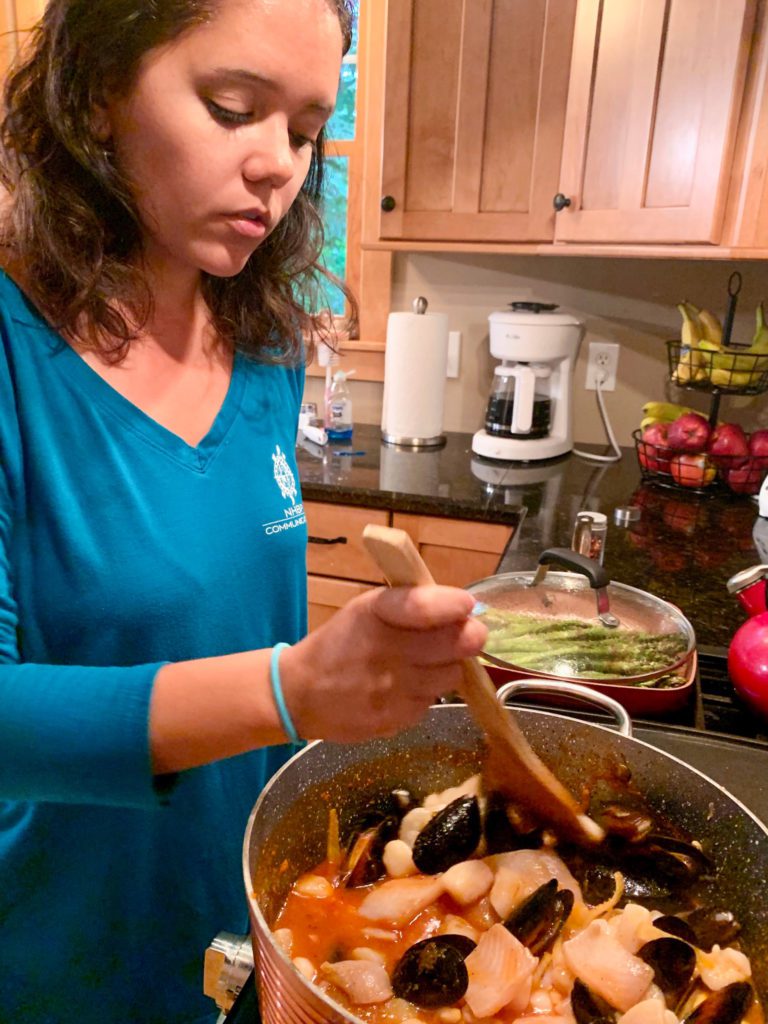 Making Irish Fisherman's stew recipe