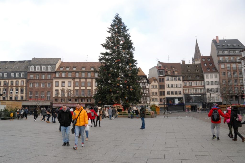 Place Kleber with the huge Christmas tree