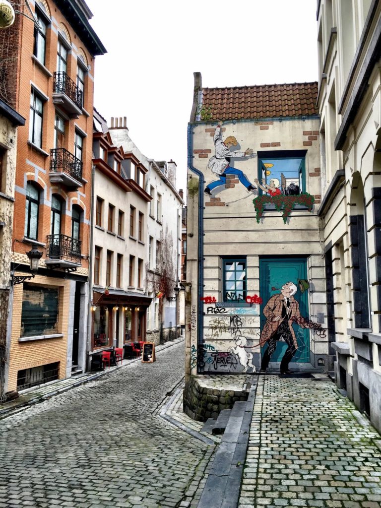 Comic strip route in Brussels