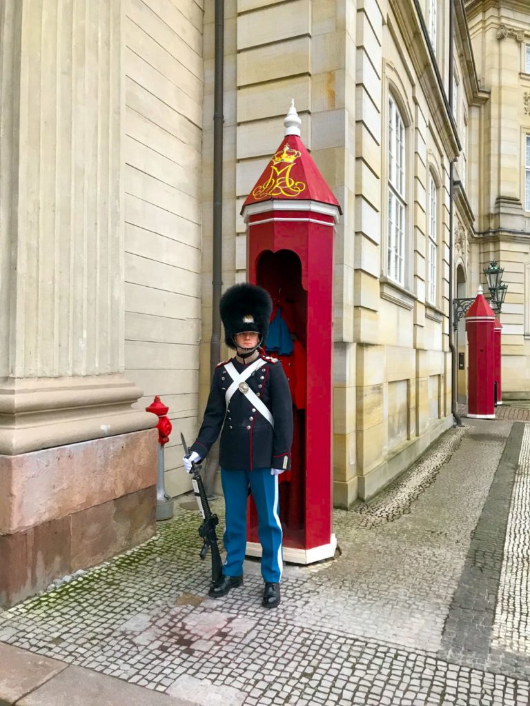 Guard at the royal palace of Christiansborg in Copenhagen