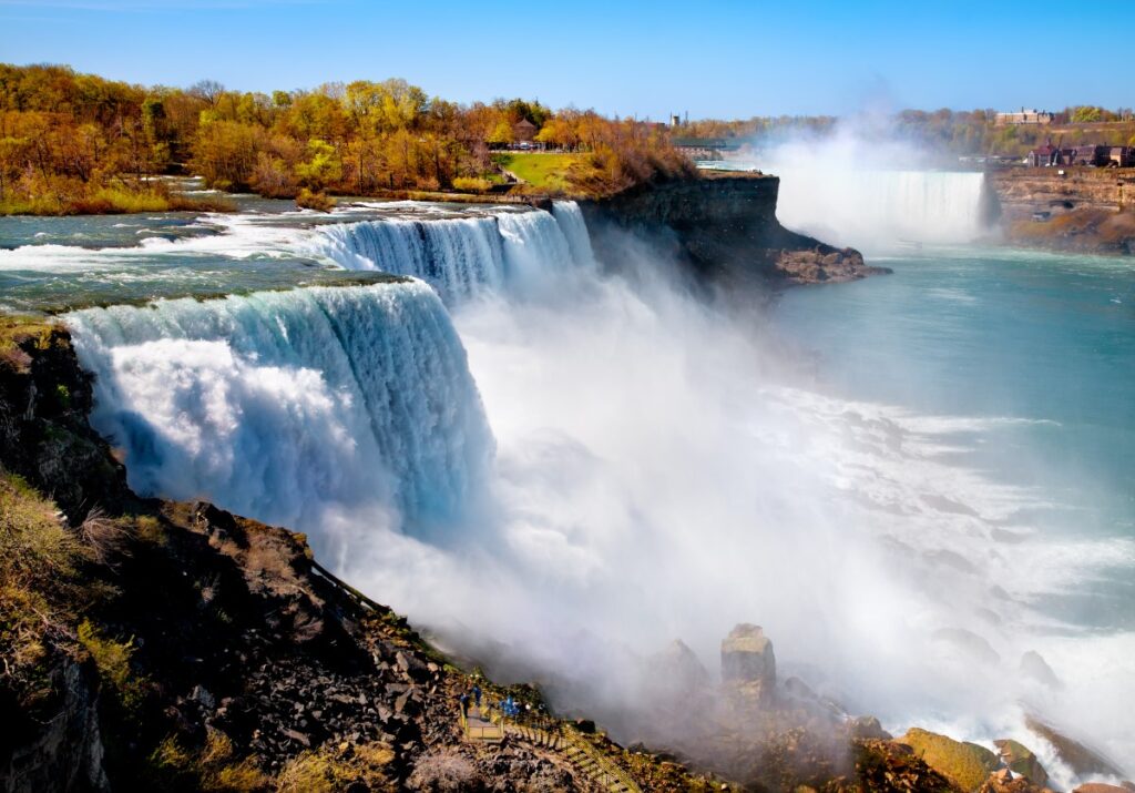 Niagara falls in autumn