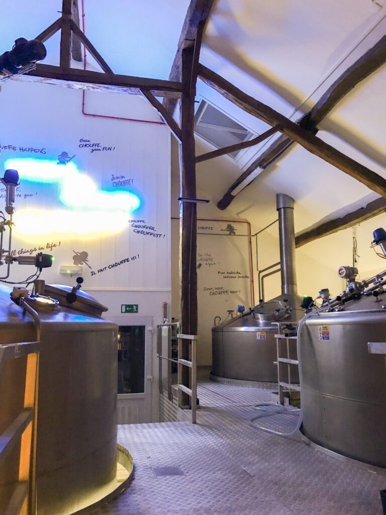 inside the brewery of La Chouffe