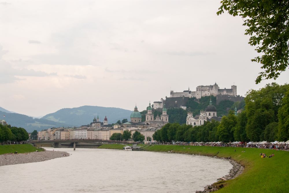waterside view Salzburg