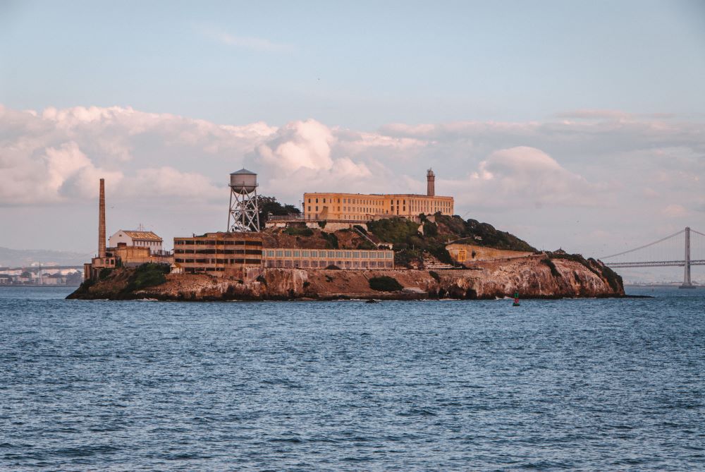 Alcatraz Island at sunset