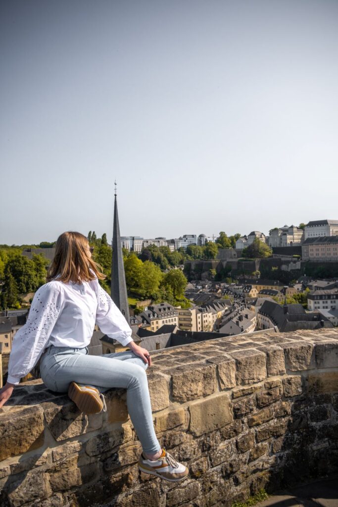 View from Rocher du Bock in Luxembourg City