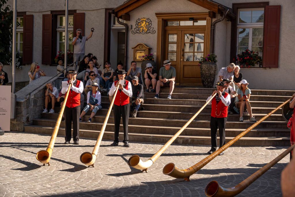 horn players in Zermatt