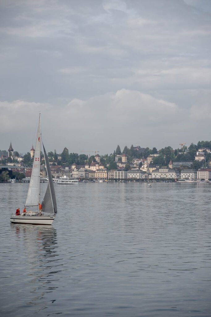 Sailboat on Lake Lucerne